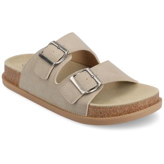Journee Collection Tula Adjustable Comfort Slide Sandal
