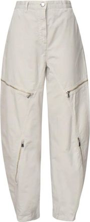 Pinko Gabardine Broeken - Dames - Broeken - Grijs - M - Broeken