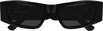 Balenciaga Bb 0478S Zonnebrillen - unisex - Zonnebrillen - Zwart - 55 MM - Accessoires