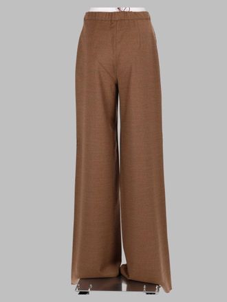 Max Mara Virgin Wool Flannel Jogger Trousers - Brown