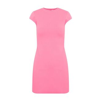 Victoria Beckham Roze Kapmouw Mini Jurk - Dames - Korte kleedjes - Roze - 2XS - Kleedjes