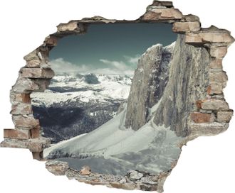 Queence Wandtattoo »Berge« Wandsticker, Wandbild, selbstklebend, 3D, Wanddurchbruch