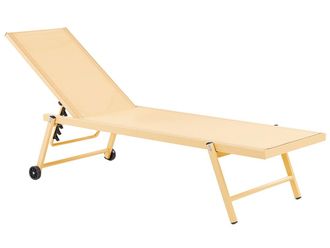 Beliani Tumbona metal amarillo