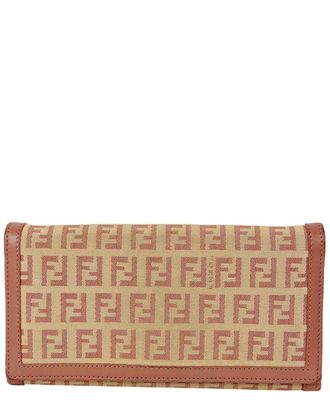 Fendi Fendi Brown Leather Juka Long Wallet (Authentic Pre-Loved)