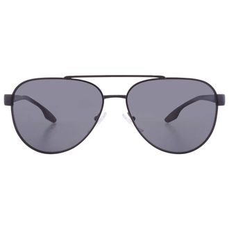 Prada Polarized Grey Pilot Mens Sunglasses PS 54TS 1AB5Z1 58