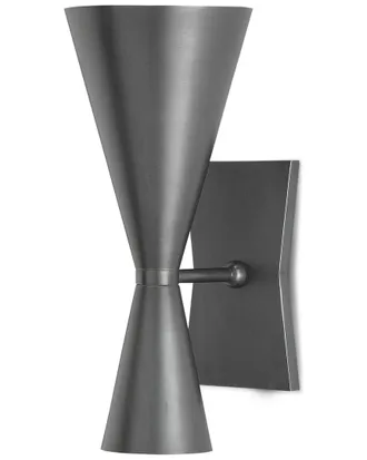 Currey & Company Gino Black 2-Light Wall Sconce
