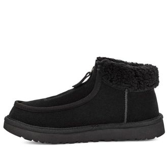 UGG (WMNS) UGG Funkarra Suede Fur Collar Zip Black 1143955-BLK