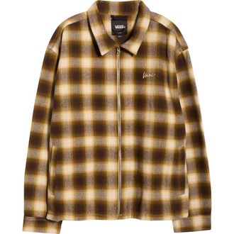Vans Crestmont Plaid Cotton Shacket in Oatmeal at Nordstrom Rack, Size Small
