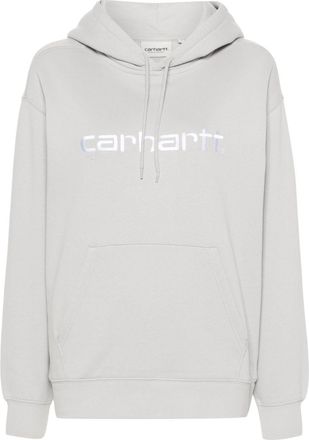 Carhartt Work in Progress W Hooded logo-embroidered hoodie - women - Polyester/Cotton - L - Grey