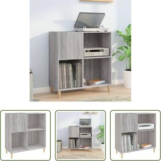 vidaXL Mobile porta vinili - Mobile Porta Dischi Grigio Sonoma 84,5x38x89 Legno Multistrato