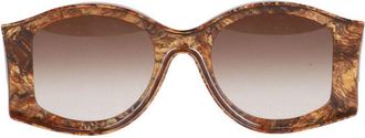 Loewe Pre-owned Womens X Paulas Ibiza 52mm Round Sunglasses in Brown Acetate - One Size