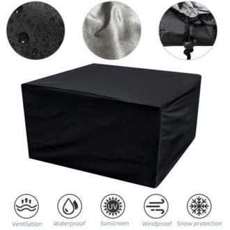 OEM Funda Protectora Impermeable Y Antipolvo Para Muebles De Jard&iacute;n, De Poli&eacute;ster, Para Jard&iacute;n, Patio Y Terraza - Negra (140 X 120 X 100 Cm)