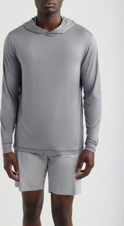 Johnnie-O Talon PREP-FORMANCE Long Sleeve Hooded T-Shirt in Thunder at Nordstrom, Size Xx-Large