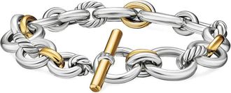 David Yurman Bracciale DY Mercer Chain in oro giallo 18 carati e argento sterling