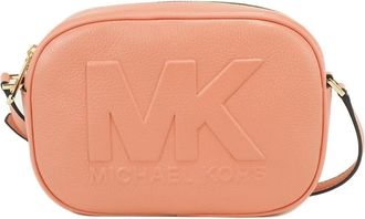 Michael Kors Michael Kors Jet Set Travel Medium Sherbert Leather Oval Camera Crossbody Womens Bag