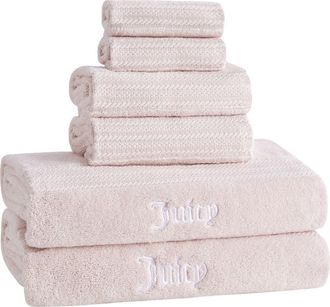 Juicy Couture Alyssa 6-Piece Towel Set in Pink at Nordstrom Rack