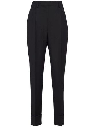 Prada pressed-crease tailored trousers - Black