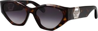 Philipp Plein Stijlvolle zonnebril voor een betoverende look - Dames - Zonnebrillen - Bruin - 58 MM - Accessoires