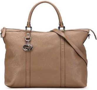 Gucci Pre-owned Tote Bags, female, Brown, Size: ONE SIZE Pre-owned Leather gucci-bags