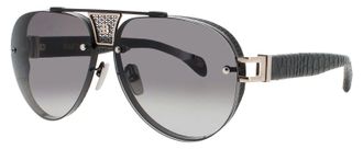 Bugatti Mens 62 mm Black PVD White Gold Sunglasses 05-BK