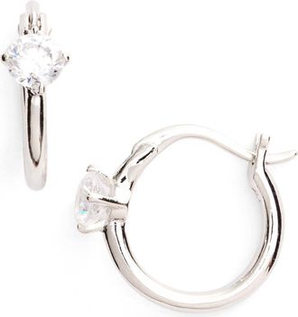 Nadri Jasmine Small Hoop Earrings in Rhodium at Nordstrom Rack