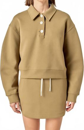 English Factory Scuba Skirt Set In Olive