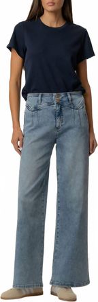 Kut from the Kloth Meg High Rise Wide Leg Jeans In Zenith With Medium Base Wash