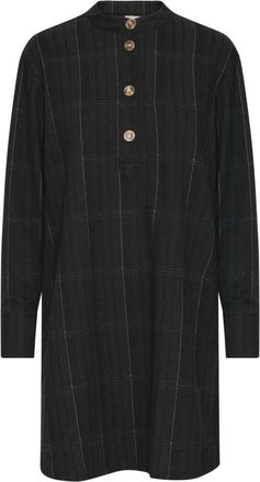 Ichi Ihkate Woolley Dress - Dames - Korte kleedjes - Zwart - XL - Kleedjes