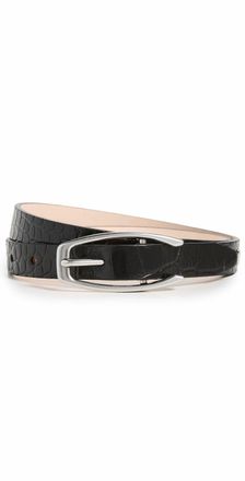 Rag & Bone Womens Mini League Leather Belt In Black