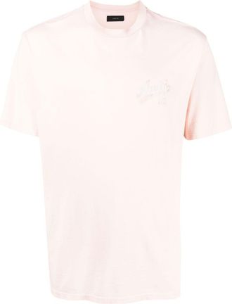 Amiri 22 logo-print T-shirt - men - Cotton - L - Pink