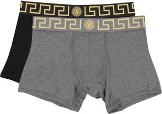 Versace Set di 2 boxer con bordo Greca - Nero