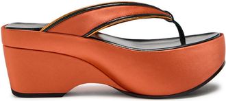 Dries Van Noten 50 Satin Thong Sandals - Orange - 36 (IT36 / UK3)