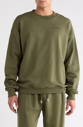 Off-white Graphic Sweatshirt in Winter Moss-Black at Nordstrom Rack, Size Xx-Large