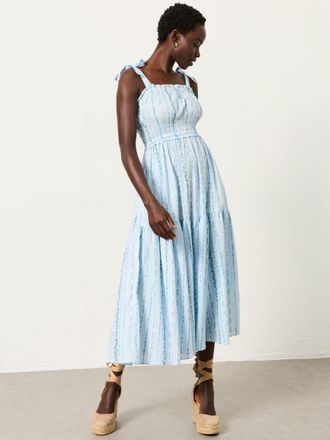 Fat Face FatFace Martha Blue Regular Stripe Midi Dress