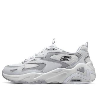 Skechers (WMNS) Skechers DLites Hyper Burst Sneaker Grey White 896259-WGY