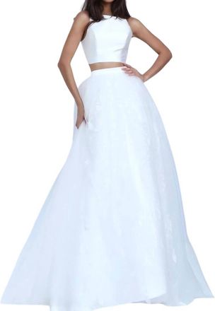 Sherri Hill A-Line Prom Dress In Ivory