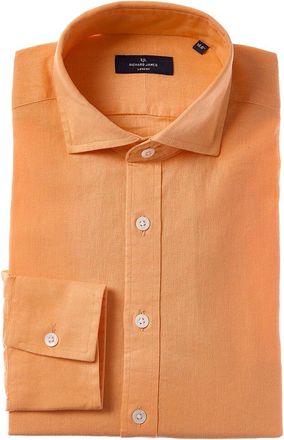 Richard James Regular Collar Single Cuff Linen-Blend Dress Shirt