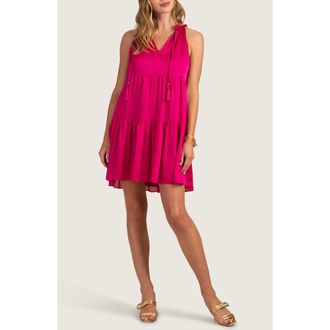 Trina Turk Embrace Sleeveless Tiered Shift Dress in Bougainvillea at Nordstrom Rack, Size X-Small