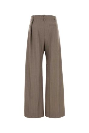 Victoria Beckham 1226wtr007113a 8441 Limestone Exterior: Virgin Wool Pantaloni Trousers