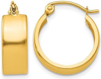 Diamond2Deal 10k Yellow Gold Round Shape Small Fancy Hoop Earrings