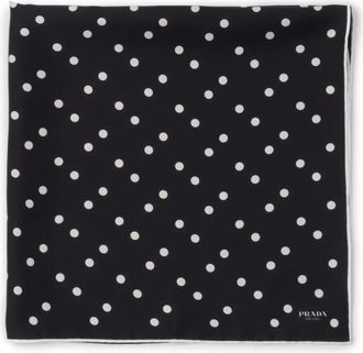 Prada Foulard in seta - Nero