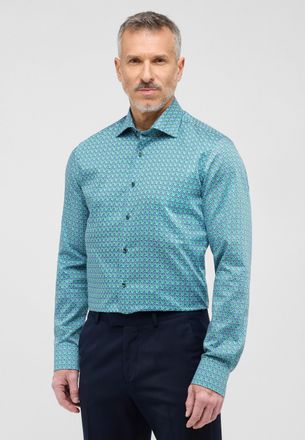 Eterna Langarmhemd ETERNA SLIM FIT, Herren, Gr. 40, Normalgr&ouml;ssen, gr&uuml;n, Twill, 100% Baumwolle, schmal, Manschette, Hemden Langarmhemd, NON IRON (b&uuml;gelfrei)