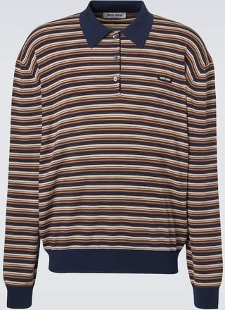 Miu Miu Striped virgin wool polo sweater