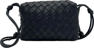 Bottega Veneta Pre-owned Cross Body Bags, female, Blue, Size: ONE SIZE Pre-owned Leather Shoulder Bag