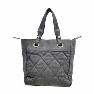Chanel Black Nylon Canvas Tote Bag (Pre-Owned)