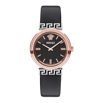 Versace Mythos Vetca Horloge - Dames - Horloges - Zwart - ONE Size - Leer - Accessoires