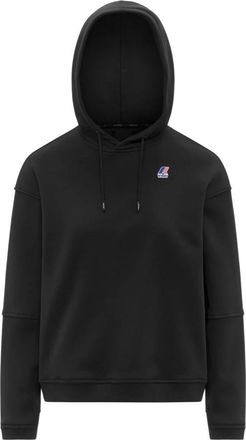 K-Way Ninette Geborstelde PC Hoodie - Dames - Hoodies - Zwart - L - Katoen - Hoodies & sweatvesten