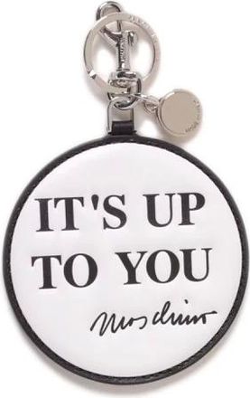 Moschino Keyrings, female, White, Size: ONE SIZE Its Up To You Portachiavi