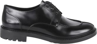 Saint Laurent Lino Derby Shoe - Heren - Veterschoenen - Zwart - 40 EU - Leer - Schoenen