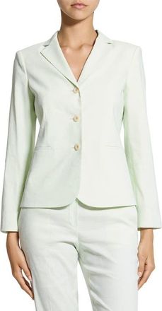 Theory Shrunken Linen Blend Jacket in Light Sea Glass at Nordstrom, Size 00